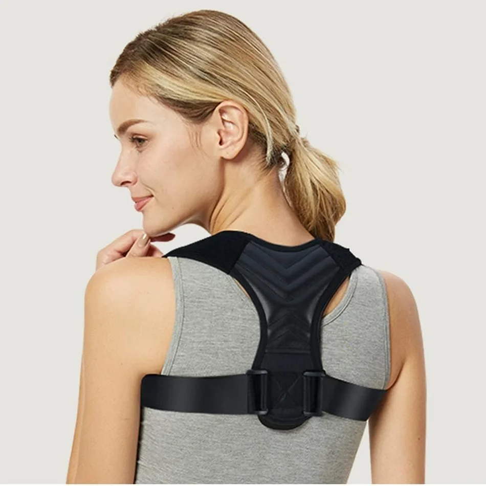 office worker posture corrector support setup